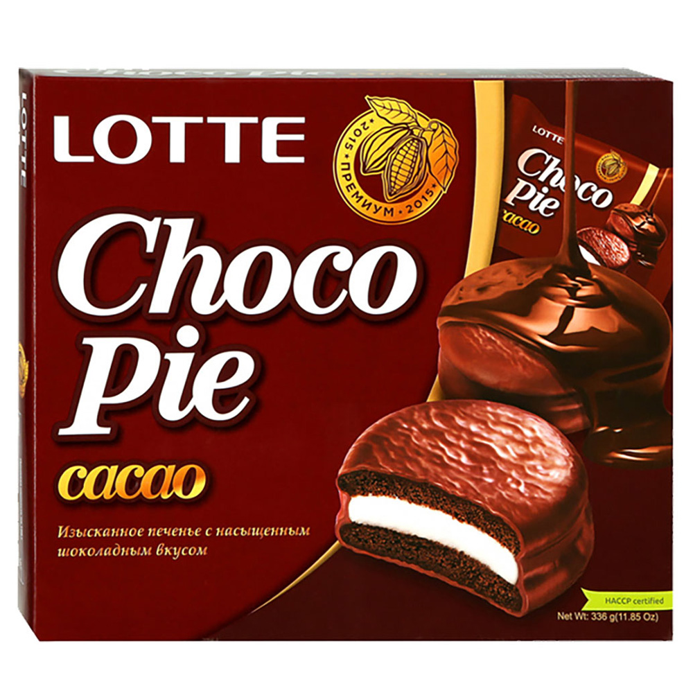 Чоко пай цена. Печенье Lotte Chocopie Cacao. Печенье Чоко-Пай Лотте, 336 г. Печенье Lotte Choco pie какао 336г. Чокопай Лотте 336г.